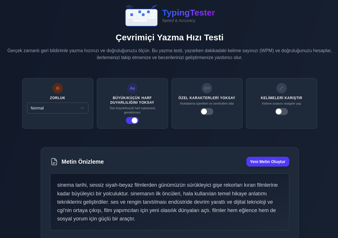 TypingTester Screenshoot